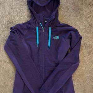 Ladies Purple North Face Full Zip Size Small
